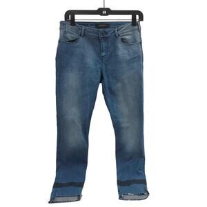 Scotch & Soda La Parisienne Skinny Jeans Sz 28 Raw Hem Blue Wash